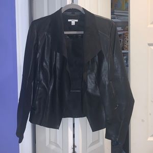 Bar III black leather/suede jacket